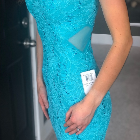 NWT Teal cocktail/party dress 👗 - Picture 2 of 4